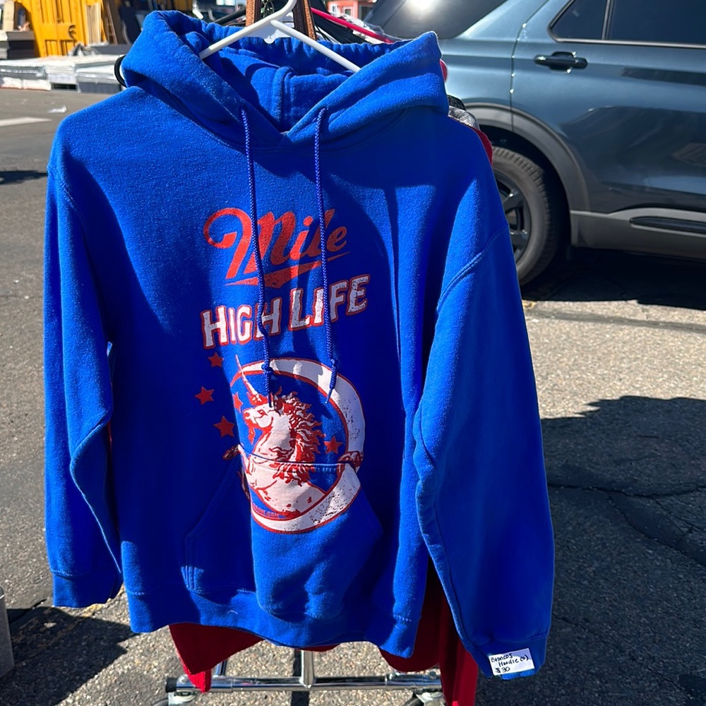 Vintage Logo Broncos Hoodie Size Small